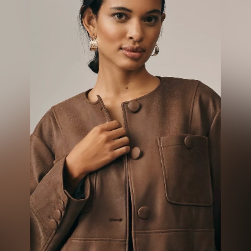 ANTHROPOLOGIE AVEC LES FILLES FAUX LEATHER JACKET, SIZE XS, *LIKE NEW* - Picture 3 of 16